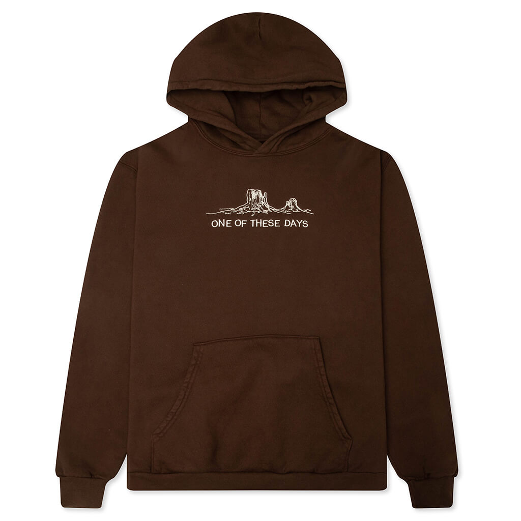 Follow The Road Pullover Hoodie - Dark Brown