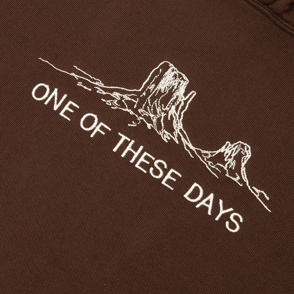 Follow The Road Pullover Hoodie - Dark Brown