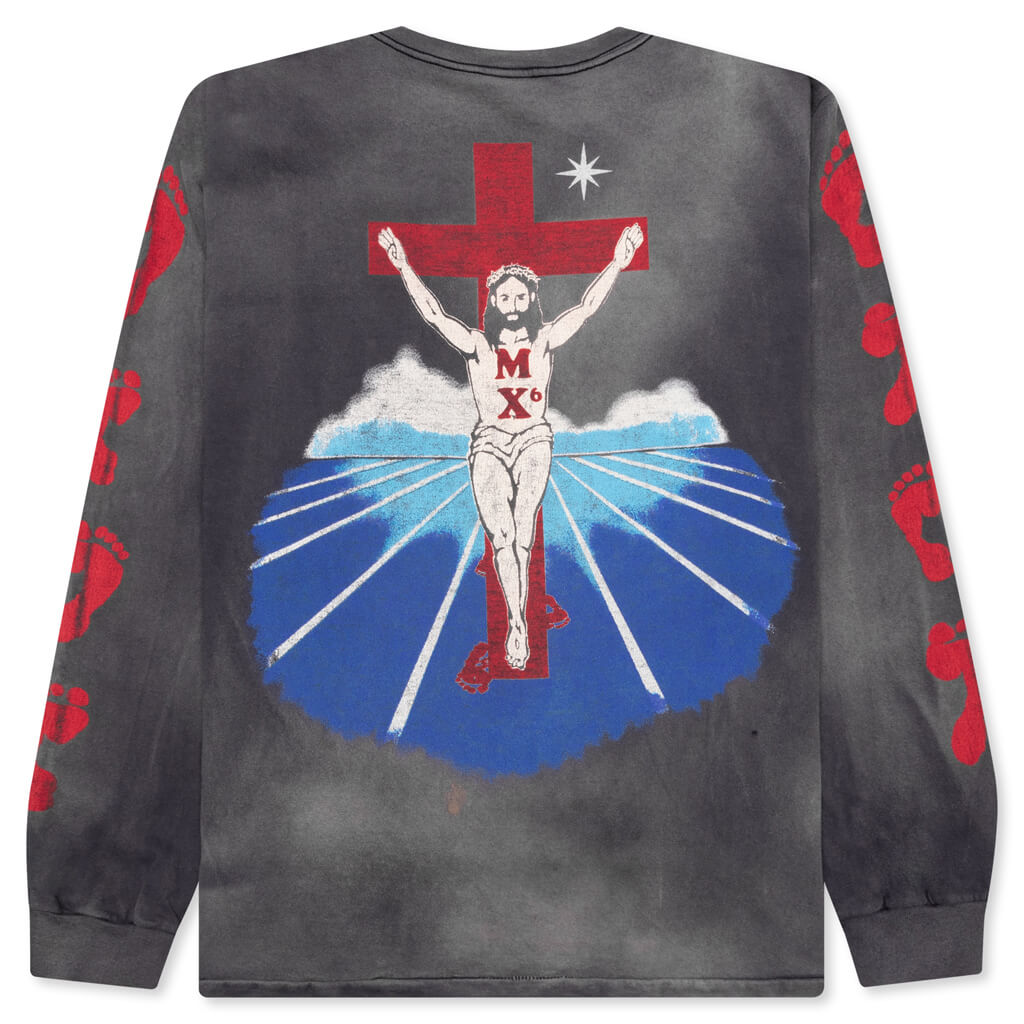 Foot Print L/S Tee - Black