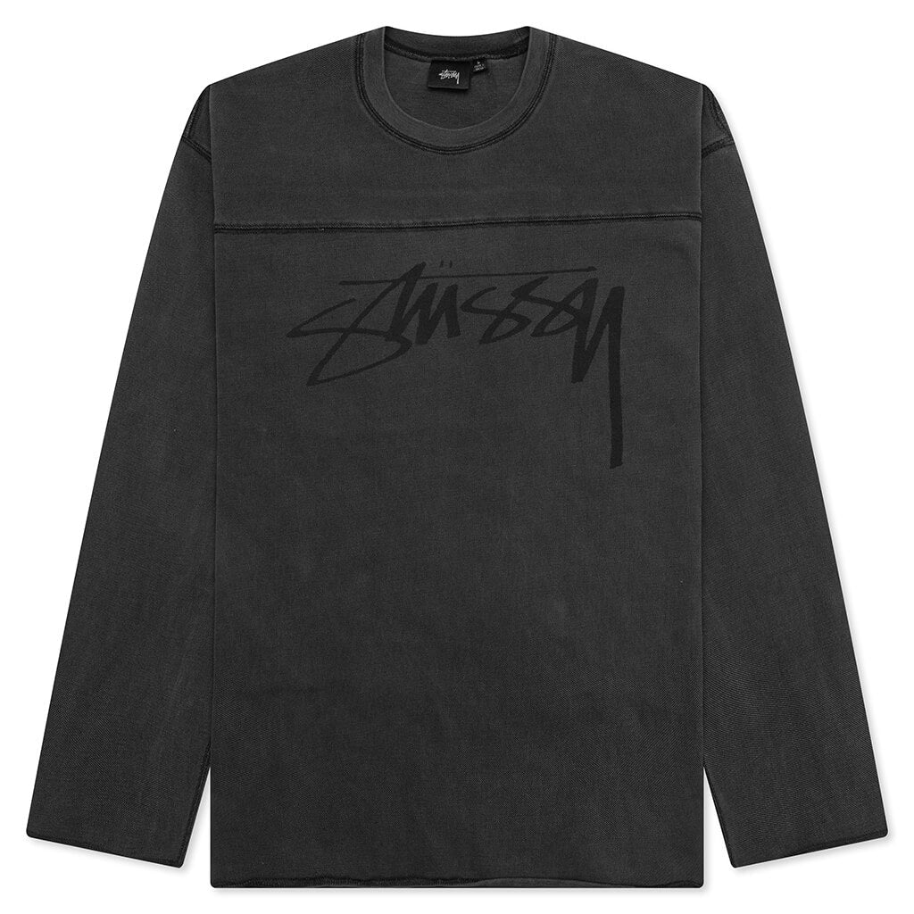 Football Crew Pigment Dyed - Washed Black