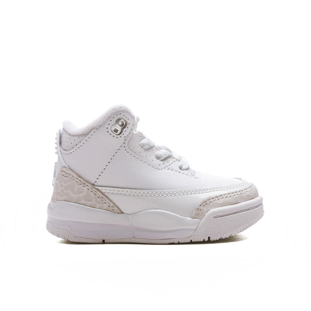 Air Jordan 3 Retro 'Pure Money' (TD) - White/Metalic Silver