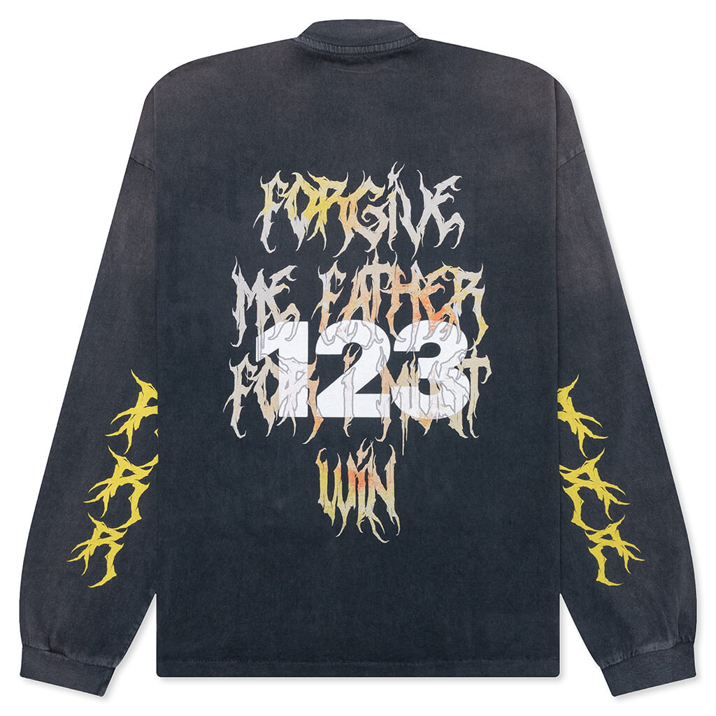 Forgive Me Vintage L/S Tee - Vintage Black