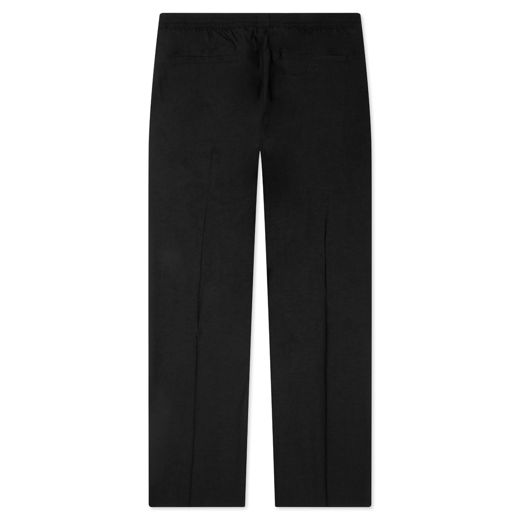 Slim Fit Formal Wool and Mohair Pants - Black