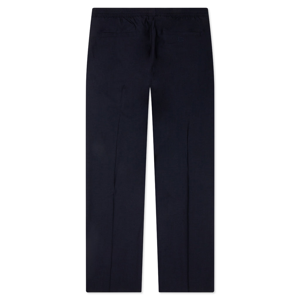 Slim Fit Formal Wool and Mohair Pants - Night Blue
