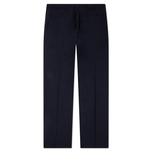 Slim Fit Formal Wool and Mohair Pants - Night Blue