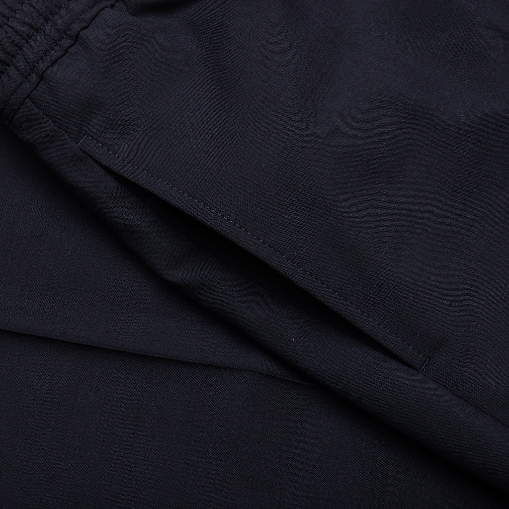 Slim Fit Formal Wool and Mohair Pants - Night Blue