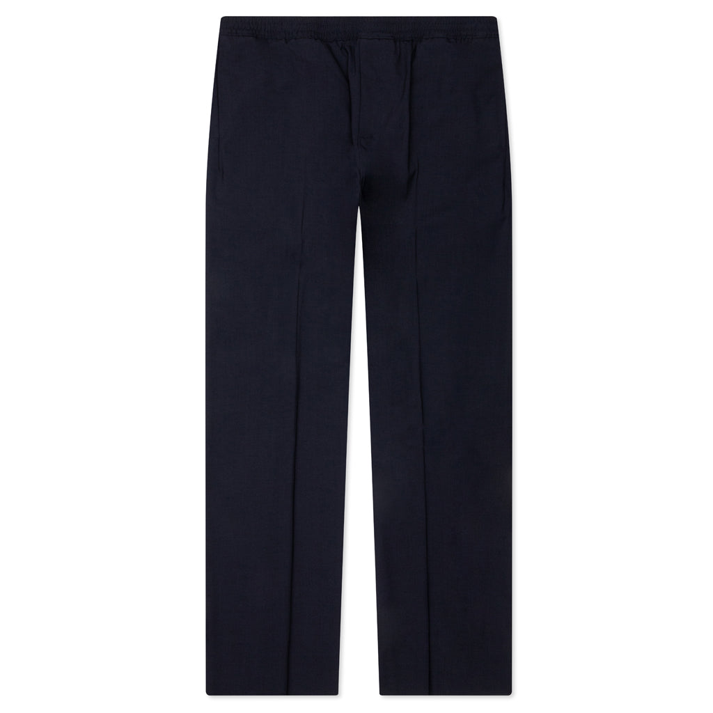 Slim Fit Formal Wool and Mohair Pants - Night Blue