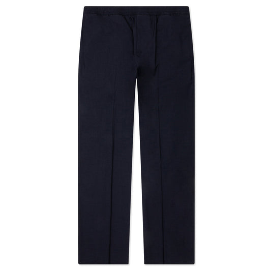 Slim Fit Formal Wool and Mohair Pants - Night Blue