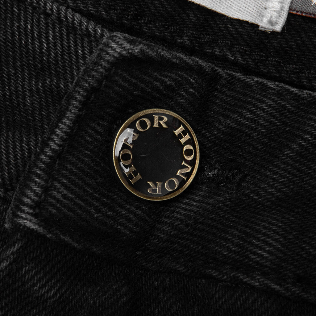 Frayed Edge 11" Denim Bermudas - Black