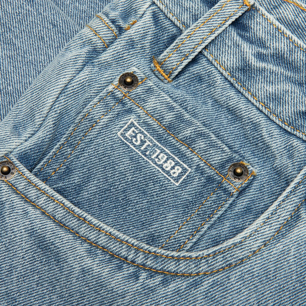 Frayed Edge 11" Denim Bermudas - Indigo