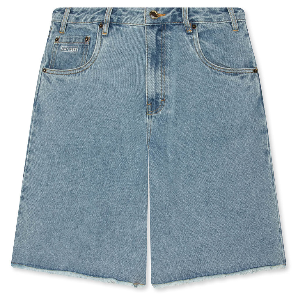 Frayed Edge 11" Denim Bermudas - Indigo