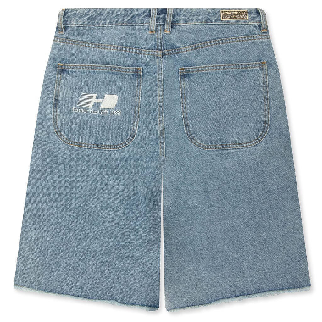 Frayed Edge 11" Denim Bermudas - Indigo