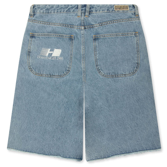 Frayed Edge 11" Denim Bermudas - Indigo