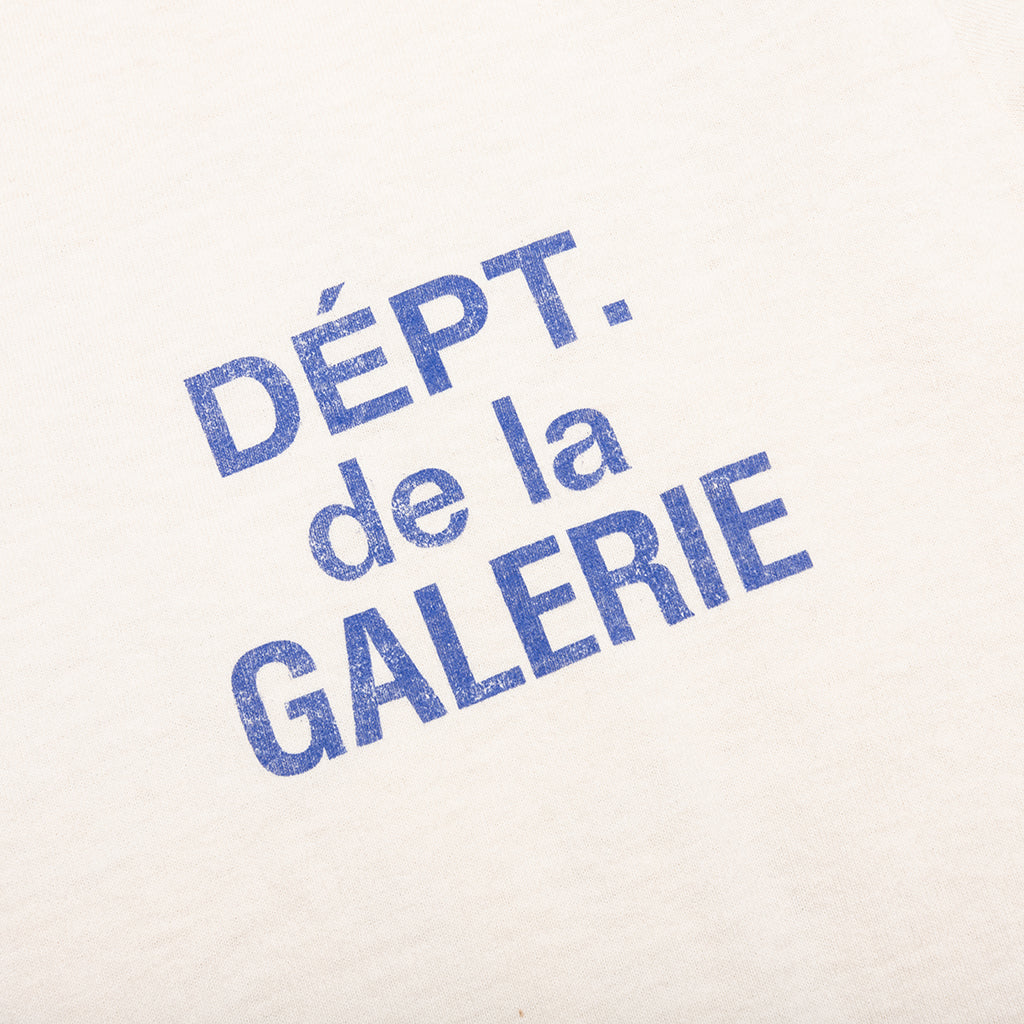 French S/S Tee - Cream/Blue