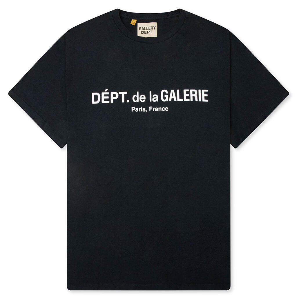 French Logo Lux Tee - Washed Black