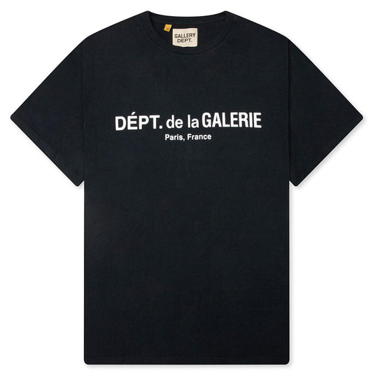 French Logo Lux Tee - Washed Black