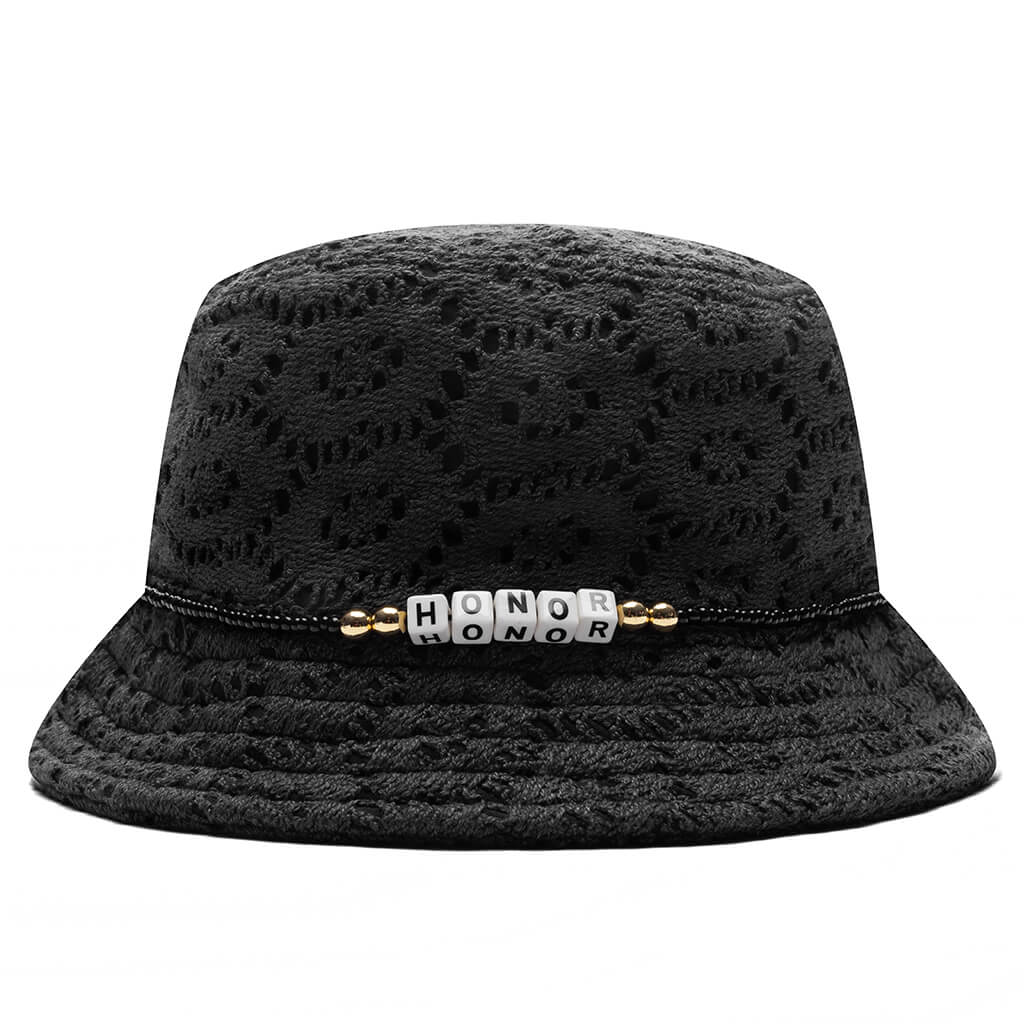 Friendship Crochet Bucket Hat - Black