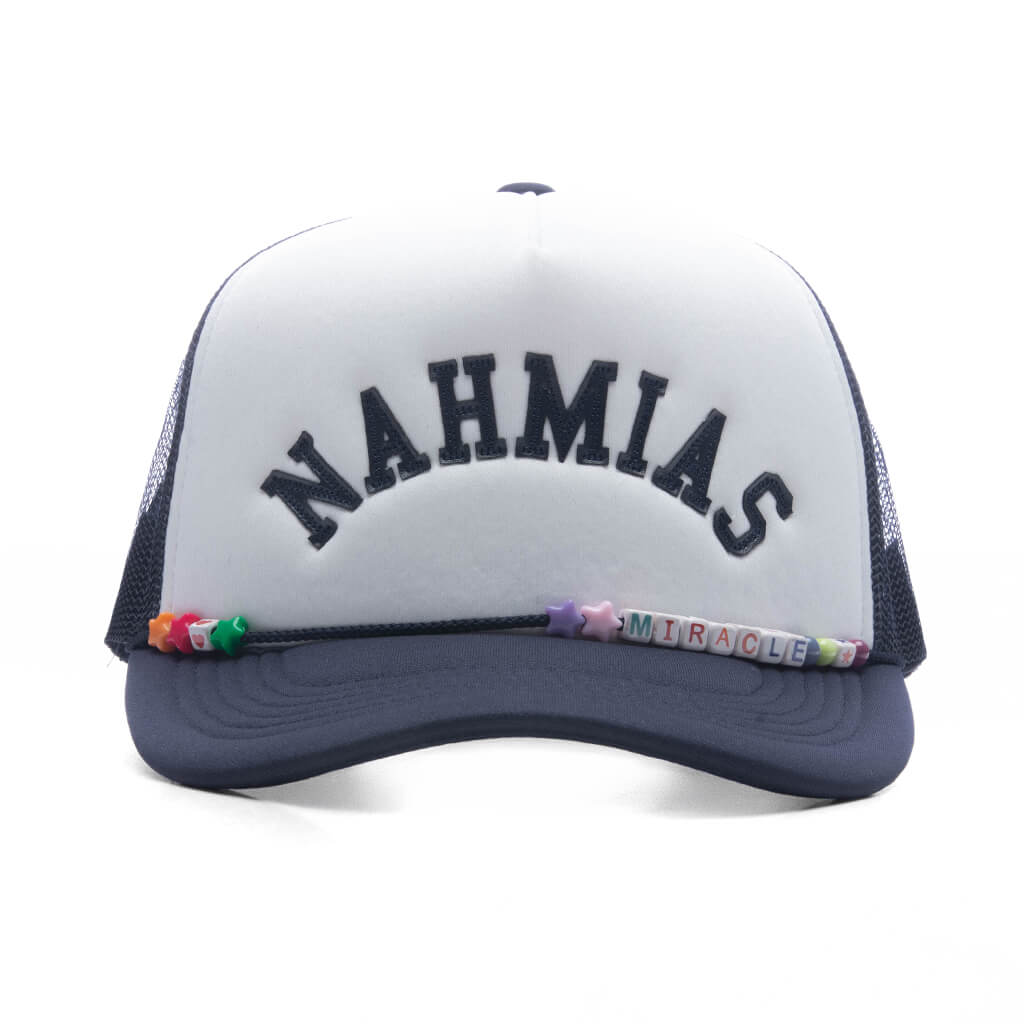 Friendship Trucker Hat - Ocean/Black Stripe