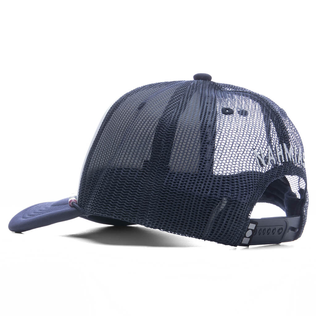 Friendship Trucker Hat - Ocean/Black Stripe