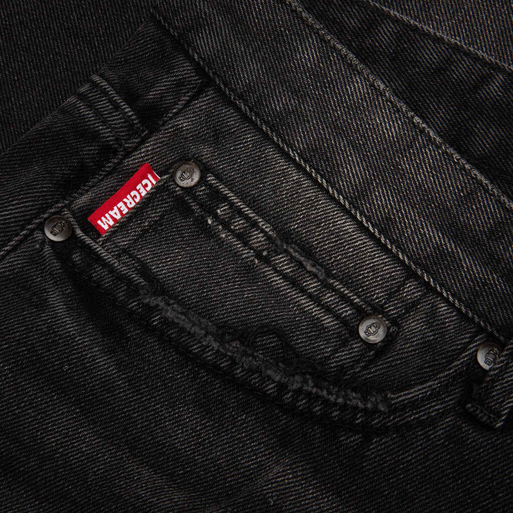 Frozen Yogurt Jean Shorts - Black Shade