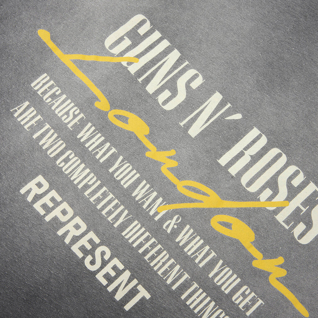 Represent x Guns N' Roses Cross T-Shirt - Stained Black