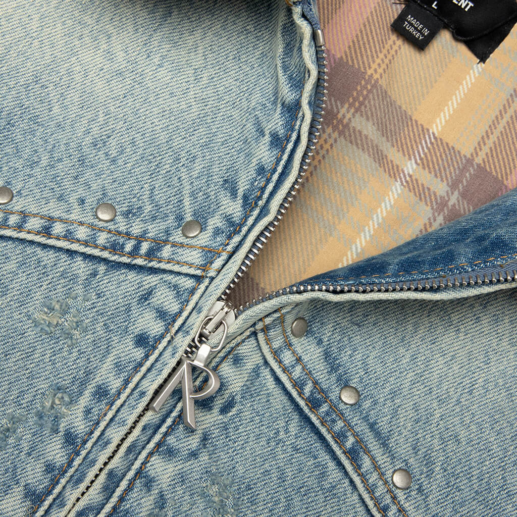 Represent x Guns N' Roses Denim Jacket - Light Vintage Blue