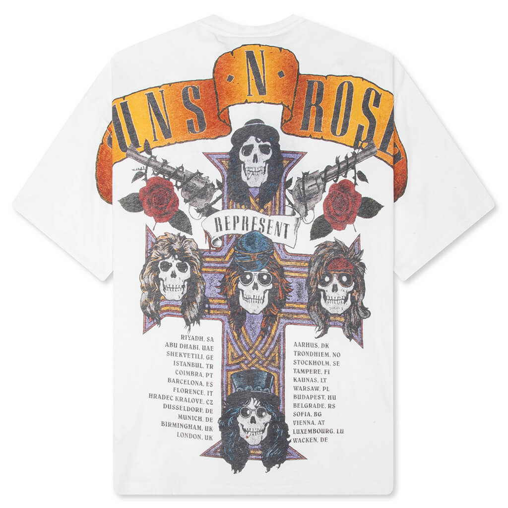 Represent x Guns N' Roses Tour T-Shirt - Flat White