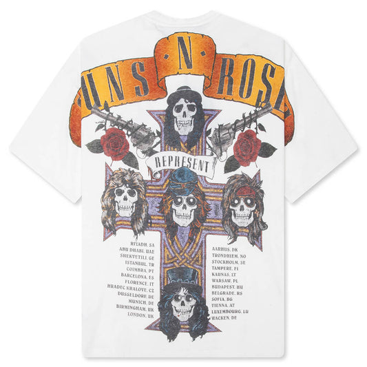 Represent x Guns N' Roses Tour T-Shirt - Flat White