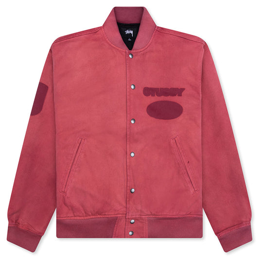 Ghost Logo Canvas Varsity - Red