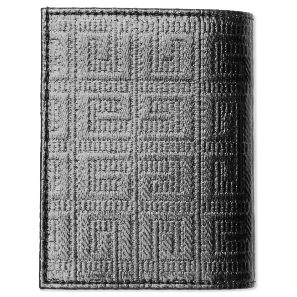 4G Canvas and Leather Card Holder 6cc - Black