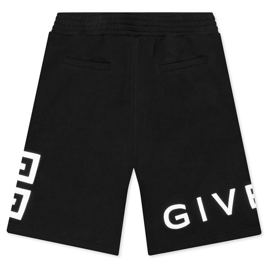 Boxing Fit Embroidered Shorts - Black