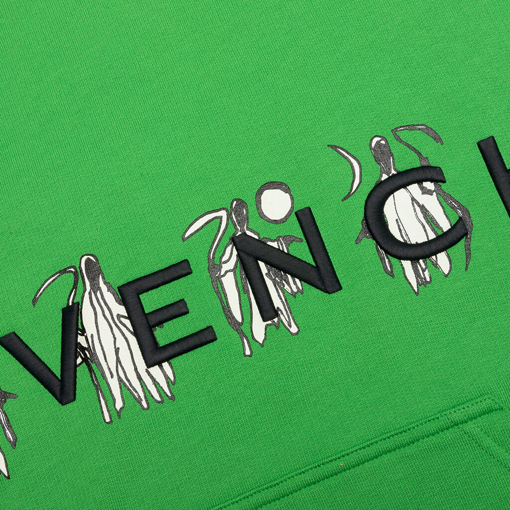 Branding Embroidery Classic Fit Hoodie - Apple Green