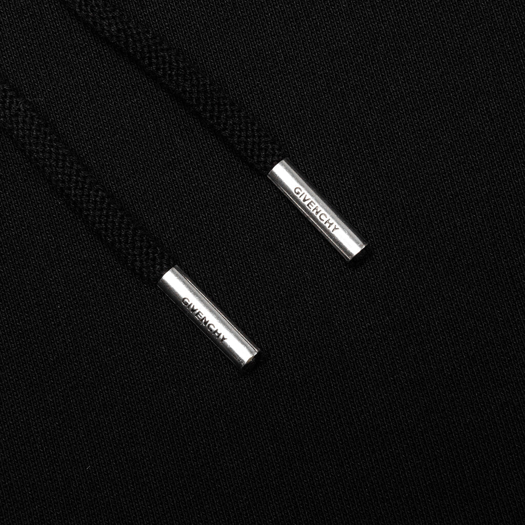 Classic Fit Hoodie w/ Reverse Print - Black