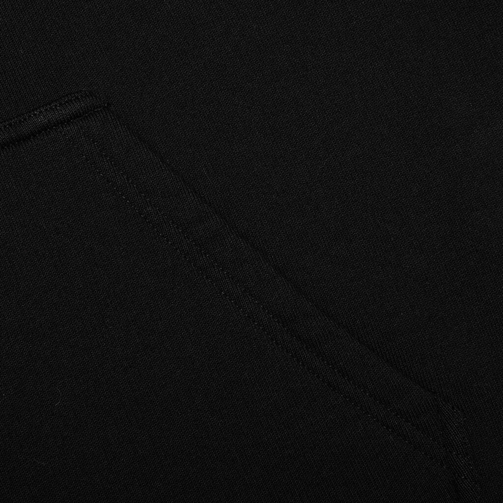 Classic Fit Hoodie w/ Reverse Print - Black