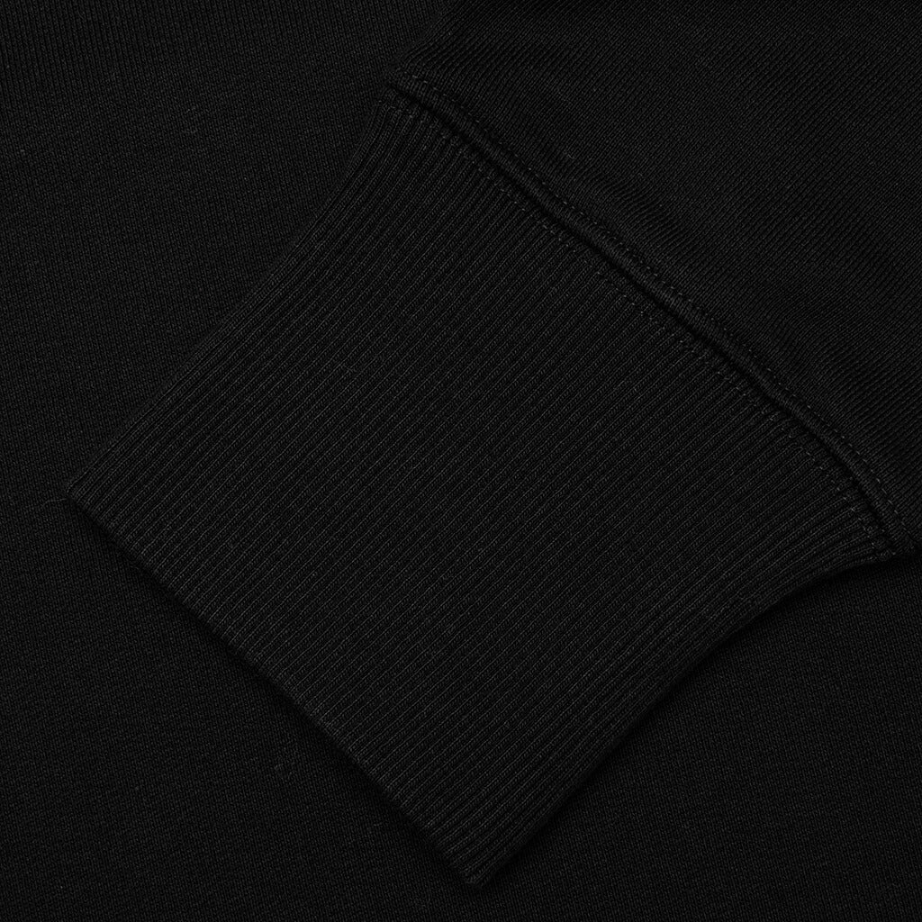 Classic Fit Sweatshirt w/ Reverse Print - Black