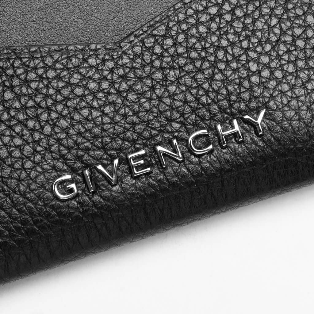 Leather Card Holder 2x3cc - Black