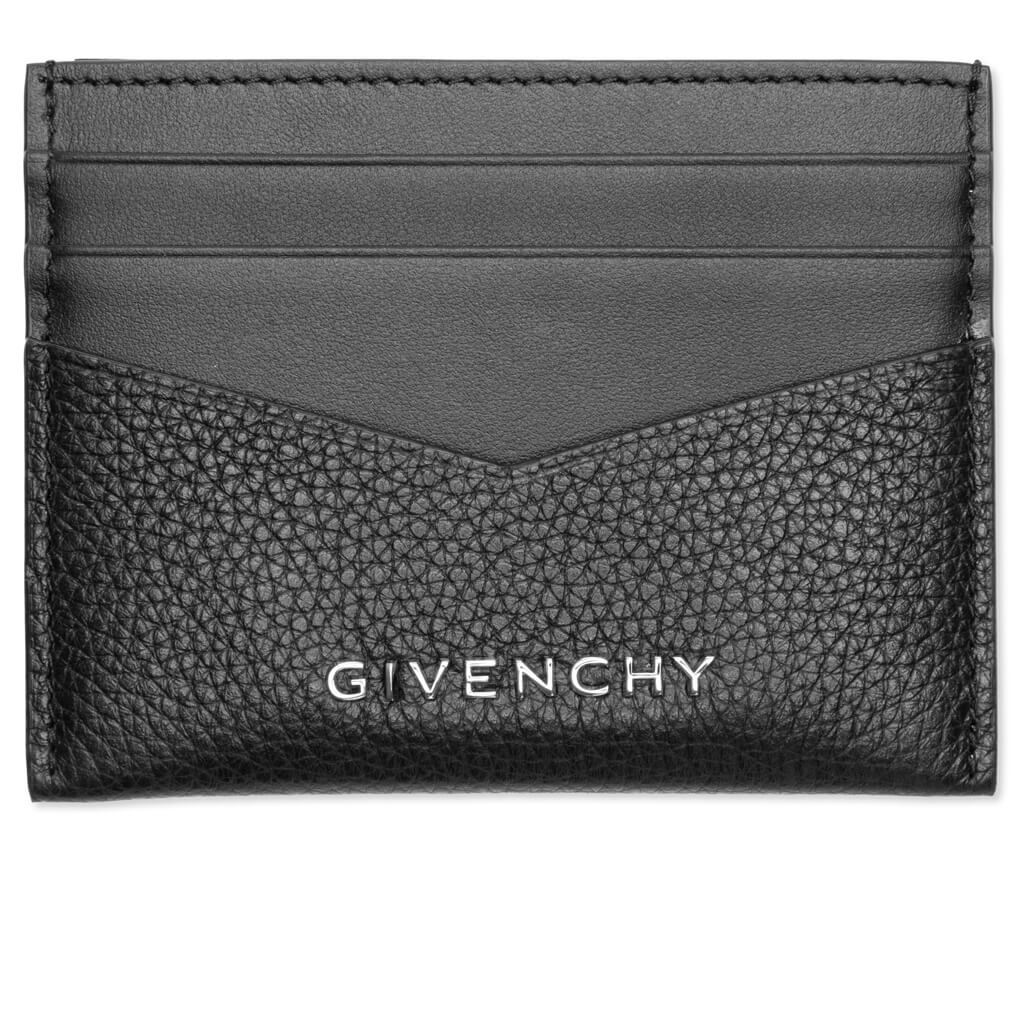 Leather Card Holder 2x3cc - Black