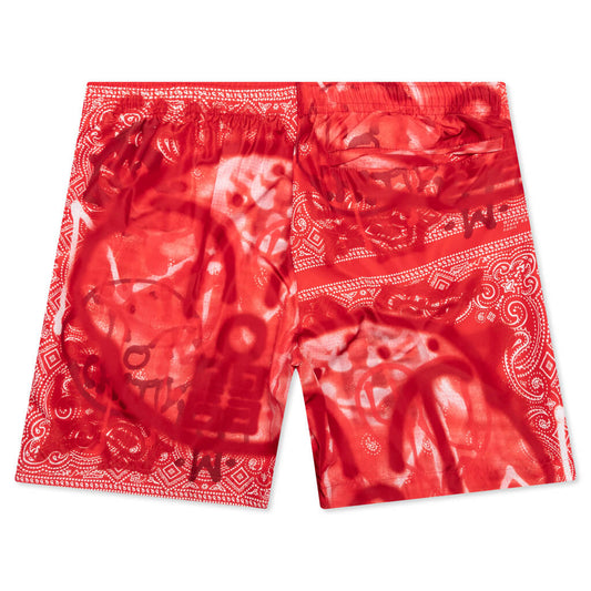 Long Swimwear - Red/White