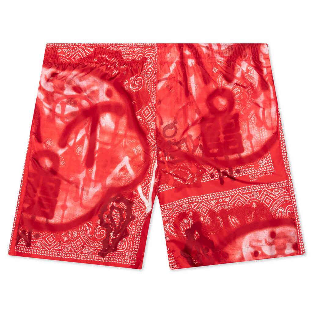 Long Swimwear - Red/White
