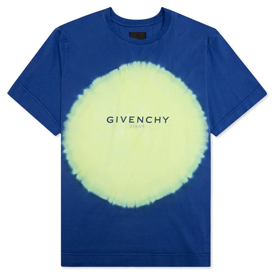 Oversize Fit Print T-Shirt - Blue/Yellow