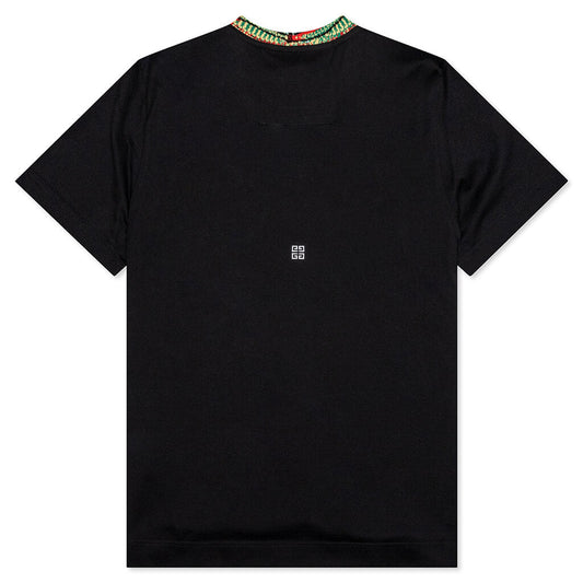 Slim Fit 4G Embroidery T-Shirt - Black