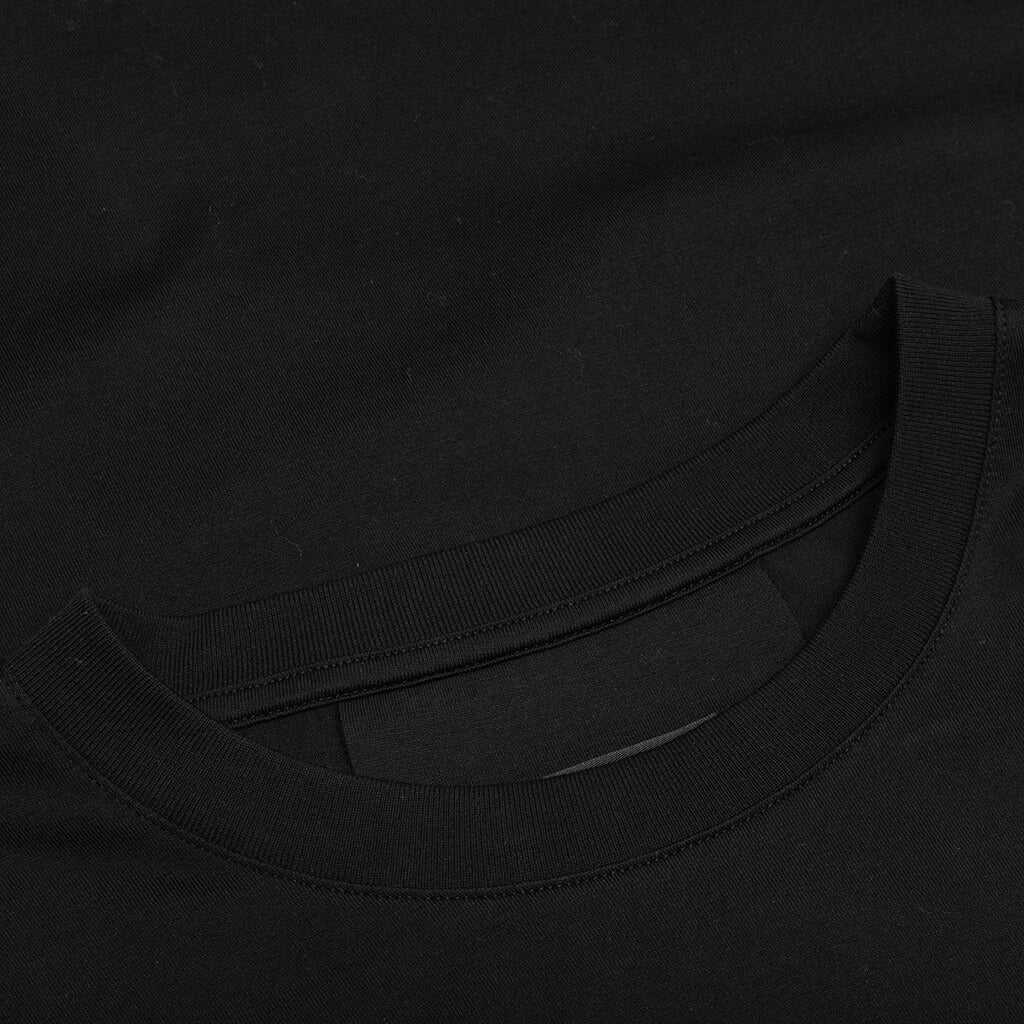 Slim Fit Reverse Print T-Shirt - Black