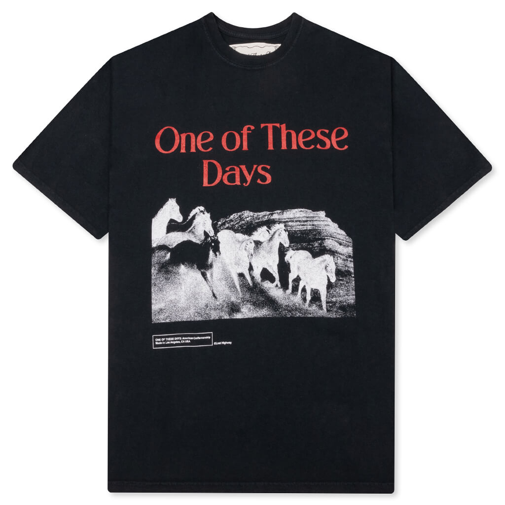 Glad You're Here With Me T-Shirt - Hard Washed Black