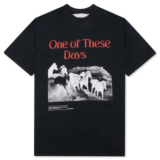 Glad You're Here With Me T-Shirt - Hard Washed Black
