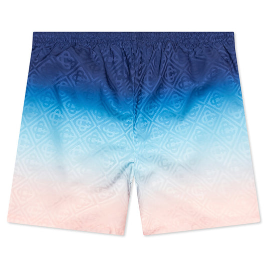 Gradient Printed Swim Shorts - Blue