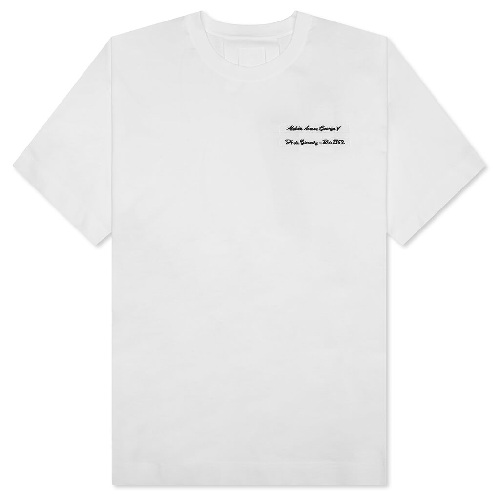 Gros Grain in Cotton T-Shirt - White