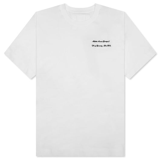 Gros Grain in Cotton T-Shirt - White