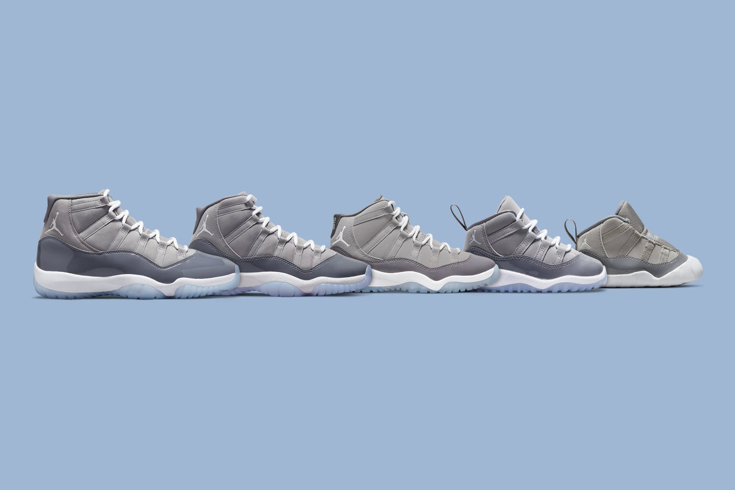 Air Jordan 11 Retro (TD) "Cool Grey" - Medium Grey/White