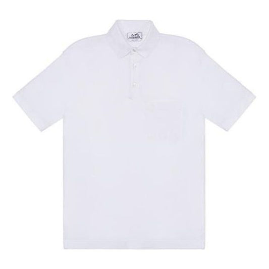 HERMES SS21 Polo Shirt 'White' H072325HA90