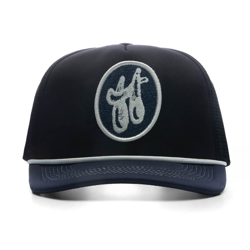 H Patch Trucker Cap - Black